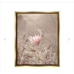 Lone Pink Flower Grassland Canvas Wall Art, Design by Lil' Rue